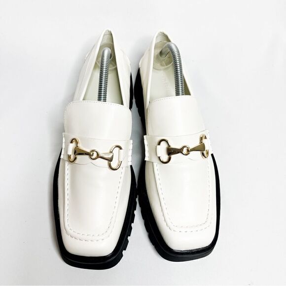 🍋 Open Edit • NEW Women’s Square Toe Chunky Platform Slip On Loafers Size 10 - Picture 3 of 10